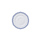 Thumbnail image #1 for Steelite International Folio, Porcelain 62584FP823 Round Porcelain Saucer, 5-Inch, Adelina Triple Line Blue Case of 2 Dozen