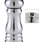 Thumbnail image #1 for Chef Specialties Professional Series Prentiss 06451 Pepper Mill, 6.6" High, Adjustable Stainless Steel Grinding Mechanism, Stainless Steel Housing