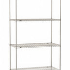 Thumbnail image #1 for Metro Super Erecta SE-1842S-86-S4 Stationary Starter Wire Shelving Unit, 42"W x 18"D x 86"H, 800 lb. capacity per shelf, 2000 lb. capacity per unit