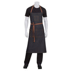 Thumbnail image #1 for Chef Works Memphis AB036-BLK-0 Chef's Bib Apron, 40"L x 35"W, Black 100% Cotton Denim, 4 Pockets, Adjustable Neck Strap