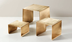 Thumbnail image #4 for American Metalcraft Hammered Gold Stainless Steel 3-Piece Square Buffet Riser Set