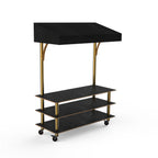 Thumbnail image #1 for Steelite International Mogogo, Modular MGCMLB10MBBW 3-Tier Rectangular Buffet Canopy Unit, Black Canopy, 71"W x 29-1/2"D x 96"H
