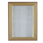 Thumbnail image #1 for AARCO Products Waterfall OWFC2418LBI Enclosed Wall-Mounted Bulletin Board, 18"W x 24"H, Vinyl Surface, Aluminum Frame, Indoor/Outdoor