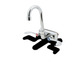 Thumbnail image #4 for Steel Works Stainless Wall Mount Gooseneck Faucet, 4-Inch Centers, 4-Inch Spout
