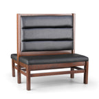 Thumbnail image #1 for JustChair Manufacturing JBD-WT-UHC-48-GR3 Double Upholstered Booth, 48"H, Wood Frame, Horizontal Channel Back, Padded Seat