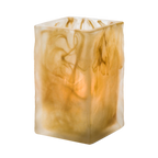 Thumbnail image #1 for Hollowick/Steelite Glacier 5188CML Square Glass Votive Lamp, Caramel, 2-3/4"W x 4-5/8"H