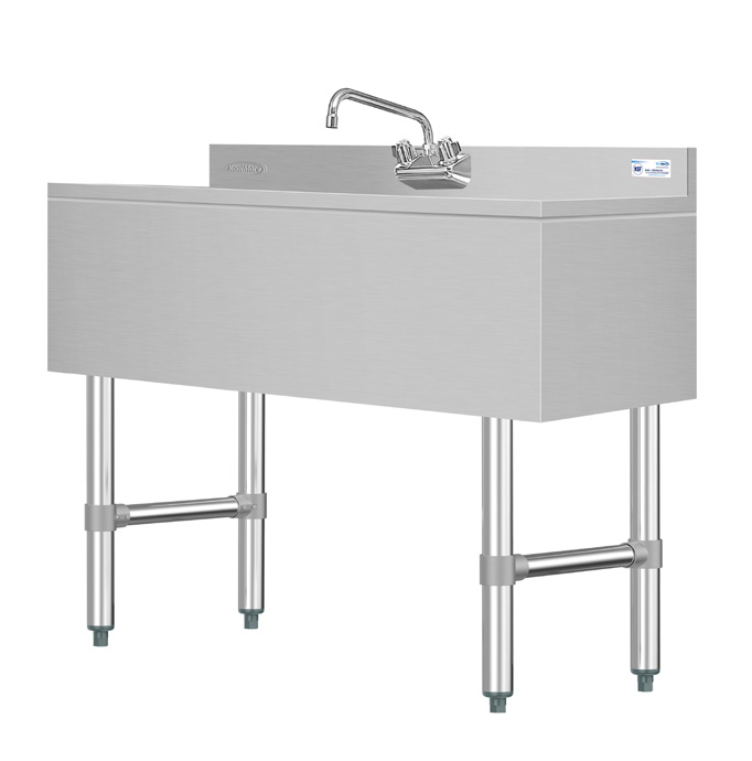 Product image #6 for KoolMore 3-Compartment 38-Inch Under-Bar Sink with 10 x 14 x 10 Bowls, 304 Stainless Steel