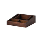 Thumbnail image #1 for Steelite International Creations Buffet 7367MW511 Square Wood Napkin Box, Dark Brown, Spire, 8.875 x 8.875 x 3 in
