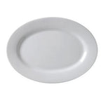 Thumbnail image #1 for Vertex China Argyle ARG-13E Porcelain Oval Platter, 11-1/2", Deep Well, Rolled Edge, Bright White 1 Dozen