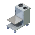 Thumbnail image #1 for Piper Products/Servolift Eastern ACSCA-ST Mobile Stainless Steel Cantilever Cup & Saucer Dispenser, 1 Rack, 2 Saucer Dispensers