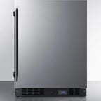 Thumbnail image #6 for Summit Commercial SCFF53BSS 24-Inch Frost-Free Undercounter All-Freezer, 4.6 Cu. Ft., Stainless Steel Door, Black Cabinet