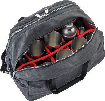 Product image #4 for Barfly Mixology Gear Bag, 20 x 10-1/4 x 14-1/8 Inch, Weathered Gray Waxed Canvas