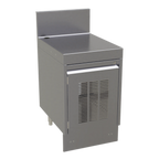 Thumbnail image #1 for Glastender, Inc. Elevation E-PC-18 Stainless Steel POS Cabinet, 18"W x 24"D, Cord Access, Louvered Locking Door