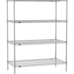 Thumbnail image #1 for Metro Super Erecta SE-2430C-63-S4 Wire Stationary Starter Shelving Unit, 30"W x 21"D x 63"H, Chrome, 4 Shelves