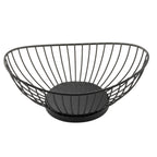 Thumbnail image #1 for TableCraft Products Parisian 10822 Oval Wire Serving Basket, Solid Bottom, Powder-Coated Steel, Black, 9 x 6 x 3-1/2"H Case of 6
