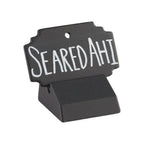 Thumbnail image #1 for Cal-Mil 3344-13 Write-On Table Sign with Base, 3 x 2 in, Black Melamine Case of 6