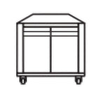 Thumbnail image #1 for AMPTO Moretti Forni T64 SC/60 Enclosed Oven Stand Support with Casters for T64EV Oven