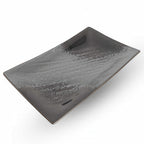 Thumbnail image #1 for Korin Inc PLL-580 Silver Granite Rectangular China Plate, 13-1/4"L x 7-1/2"W x 1-1/4"H