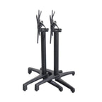 Thumbnail image #3 for G & A Commercial Seating FX2626 Dining-Height Aluminum Table Base, 26 x 26 in Base Spread, Folding, Nesting, Self-Leveling Glides, Black