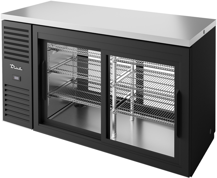 Product image #5 for True Premier Bar 60-Inch Pass-Thru Two-Section Back Bar Cooler with 4 Sliding Glass Doors and Side-Mounted Self-Contained Refrigeration