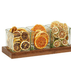Thumbnail image #2 for Cal-Mil 23183-78 3-Jar Wood Condiment Display, Walnut, 12.75"W x 5"D x 4.5"H