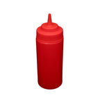 Thumbnail image #1 for CAC China SQBT-W-16R Squeeze Bottle, 16 oz, Wide-Mouth, Single Open Tip, Red Case of 8
