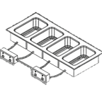 Thumbnail image #1 for Piper Products/Servolift Eastern MD-5 Drop-In Electric Hot Food Multi-Well Unit, 5 Full-Size Pans, Thermostatic, Without Drain