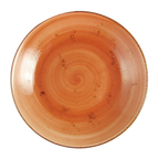 Thumbnail image #1 for Vertex China London Terra LTC-C21 12" Round Coupe China Plate, Terra Cotta, Hand Painted 1 Dozen