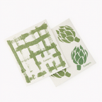 Thumbnail image #1 for Browne USA Foodservice Cuisipro 747950 Small Biodegradable All-Purpose Eco-Cloth, Green Stripe/Artichoke Case of 6
