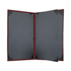 Thumbnail image #2 for Risch VIENNA-4V 8.5X14 Vinyl Booklet Menu Cover, 8-1/2 x 14 in, 4-View, Wave-Patterned Hardback, Black Cards Case of 25