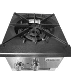 Thumbnail image #3 for Connerton CSP-18-3 Gas Stock Pot Stove, 3-Ring Cast Iron Burner, Stainless Steel, 18"W x 20.5"D x 24"H