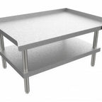 Thumbnail image #1 for Venancio USA EST48 Stainless Steel Equipment Stand, 48"W, with Tray, Undershelf, 6" Adjustable Legs
