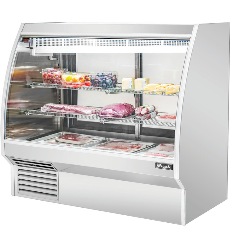 Product image #6 for Migali Competitor Series C-DC-5 Double-Duty Full-Service Curved Glass Refrigerated Deli Display Case, 60-Inch Wide, 28.5 Cu. Ft.