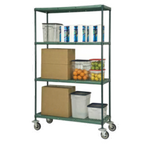 Thumbnail image #1 for 1880 Hospitality Focus Foodservice FMPS1848694 Mobile Shelving Cart, 4 Shelves, 1000 lb Capacity, 48"W x 18"D x 63"H