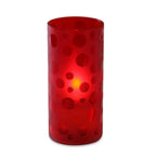 Thumbnail image #2 for Sterno Classic Elegance 80128 Scholar Lamp Candle Holder, 6" H x 3" Dia., Red Frosted Glass with Dots