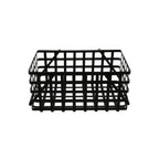 Thumbnail image #1 for G.E.T. Urban Renewal WB-566-BK . . Rectangular Black Metal Strap Harvest Basket with Handles, 18 x 11-1/2 x 8-1/2 in Case of 8