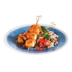 Thumbnail image #1 for Libbey APS Germany - Blue Ocean APS 84675 Round Melamine Plate, 10.5-Inch, Blue/White