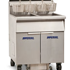 Thumbnail image #2 for Imperial (Middleby) IFSSP250 Gas Floor Model Tube-Fired Fryer, 2-Vat, 50 Lb. Each, Built-In Filter, 5.5 GPM Pump