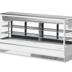 Thumbnail image #2 for Turbo Air TCDD-96H-UF-W(B)-N Refrigerated Deli Case, 96-1/2"W, Straight Tempered Front Glass, 2 Shelves, Self-Contained