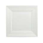 Thumbnail image #1 for Mikasa Hospitality Americana 5256218 Porcelain Square Plate, 10-1/8", White, Wide Rim