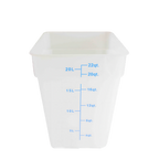 Thumbnail image #1 for Thunder Group PLSFT022TL 22 Qt Square Translucent Polypropylene Food Storage Container, Container Only Case of 12