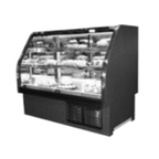 Thumbnail image #1 for Marc Refrigeration LUDBDCR-59 59" Self-Contained Refrigerated Deli Display Case, Curved Lift-Up Glass, Full-Service, Mirrored Interior