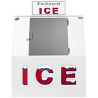 Thumbnail image #2 for Leer 3510301 Outdoor Ice Merchandiser, 40 cu. ft., Solid Door, Slant Front, Self-Contained Bottom-Mounted Refrigeration