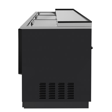 Product image #7 for KoolMore 95-Inch Black Commercial Bottle Cooler with 3 Sliding Doors and Built-In Opener, 30 Cu. Ft.