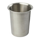 Thumbnail image #1 for TableCraft Products 10898 Round Stainless Steel Flatware Cylinder, Brushed Finish, Dishwasher Safe, 4-1/2 x 4-1/2 x 5-1/2 in. Case of 12
