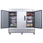 Thumbnail image #1 for Dukers Appliance Co., USA Ltd. D83R . Three-Section Reach-In Refrigerator, Solid Hinged Doors, Stainless Steel, Bottom-Mounted Self-Contained