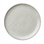 Thumbnail image #1 for 1880 Hospitality Knit by Oneida® L6800000157C ® ® ® Porcelain Coupe Plate, 11-1/4" Round, Woven Surface, Reactive Glaze, Tea-Stained Edge 1 Dozen