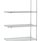 Thumbnail image #1 for Metro Super Erecta SE-2460C-74-A4 Wire Add-On Shelving Unit, 60"W x 24"D x 74"H, Chrome, 4 Shelves