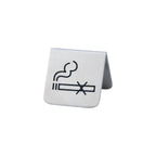 Thumbnail image #1 for CAC China STNS-32 Stainless Steel No Smoking Table Tent Sign, 2-1/2" x 2"H Case of 240