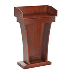 Thumbnail image #1 for Alpine Industries ADI661-012-CH Stand-Up Podium Lectern, Floor Model, with Drawer, Wood, Cherry Wood Grain Finish